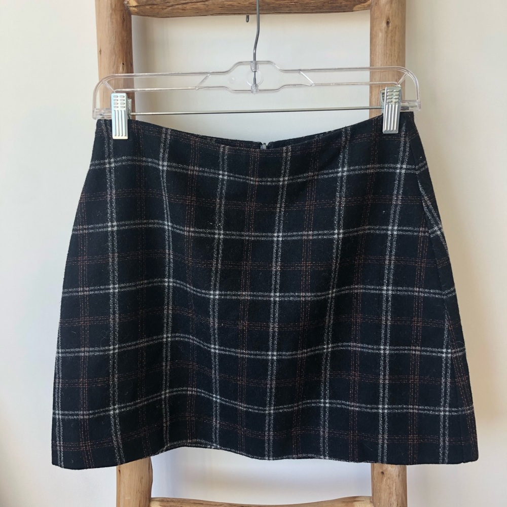 Reformation plaid mini skirt